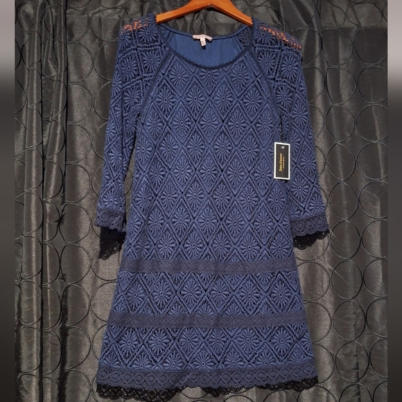 Juicy Couture Blue Crew Nec with Textured Knit - Picture 1 of 5